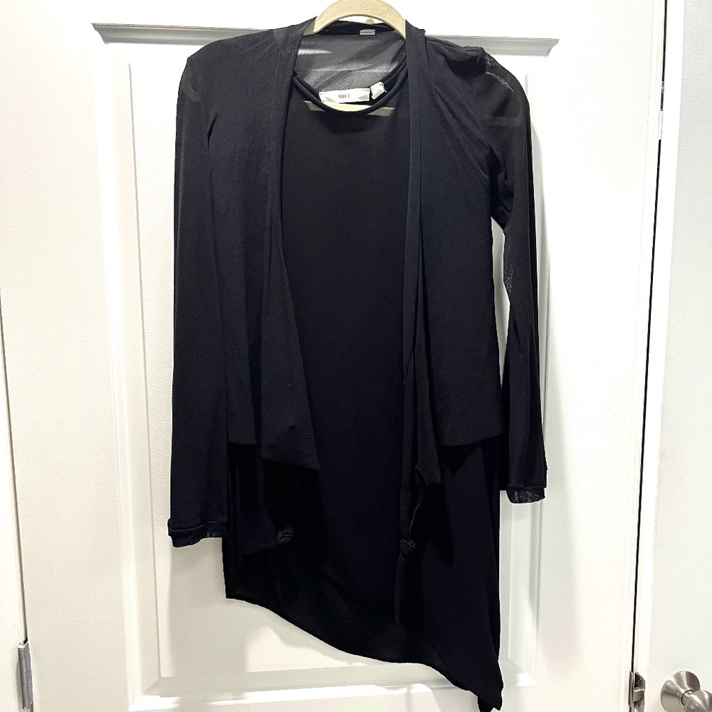 Vintage Wilt Sheer Black Dress with Jacket, Size Small